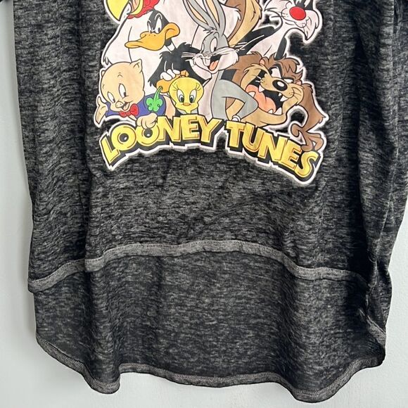 Women’s Plus size 3 XL 3XG Looney Tunes black Burn out ringer t shirt top - Picture 7 of 11